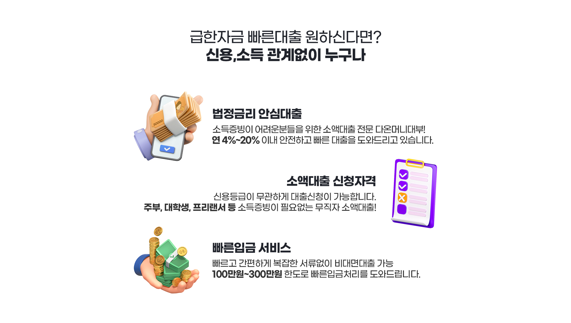직장인대출 다온머니대부 당일 안전하고 빠르고 간편하게!
